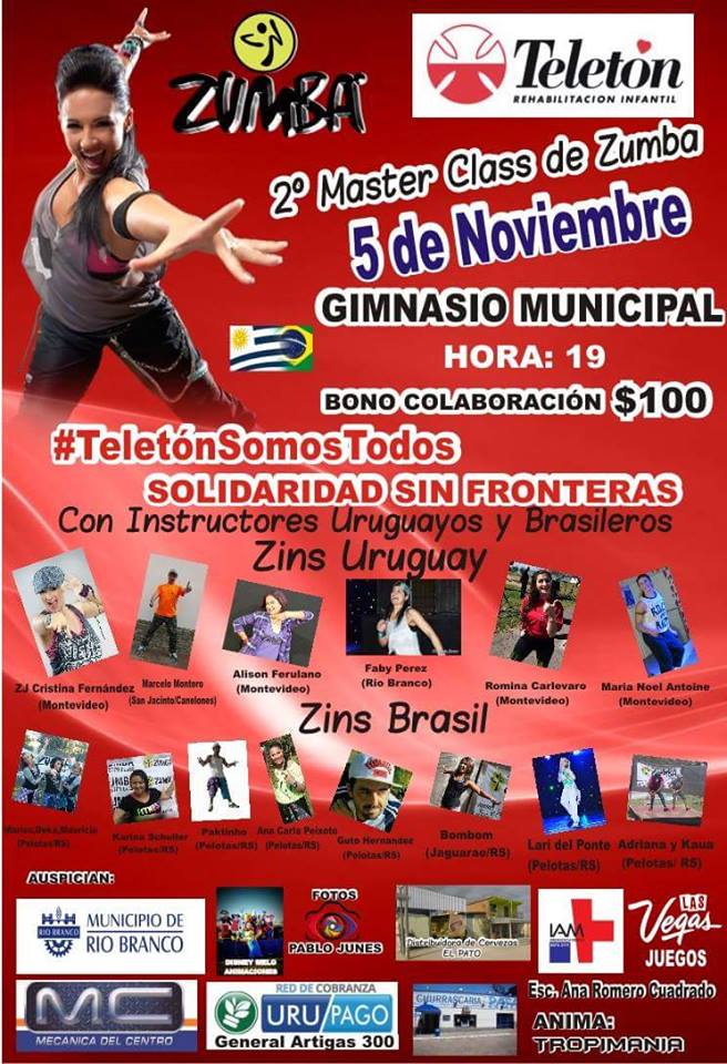 07.10.2016 2º Master Class de Zumba a beneficio de Teletón