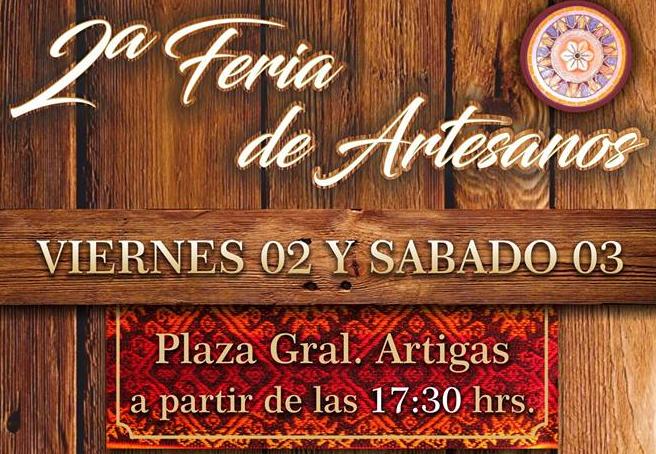 30.05.2017 2ª Feria de Artesanos se realizará este fin de semana