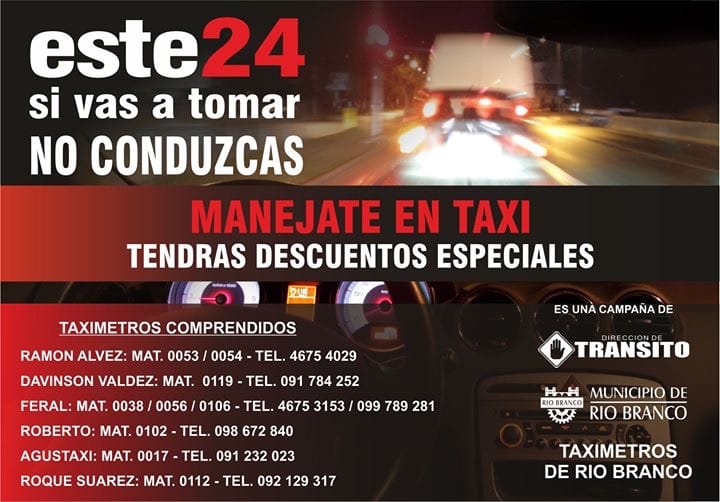 24.08.2018 Municio y taxis locales organizan campaña de seguridad para noche de la nostalgia