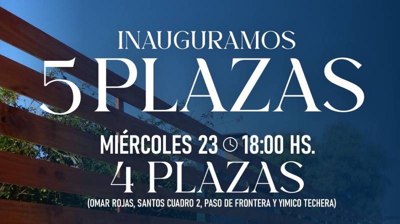 15.08.2023 Inauguración de 5 Plazas en Río Branco: Celebración de espacios de encuentro y diversión